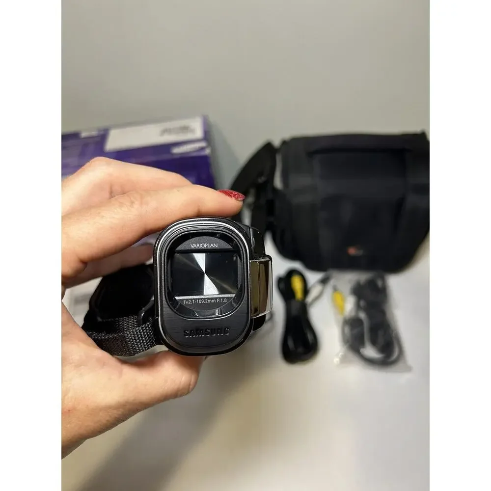 Samsung Black Camcorder with Accessories